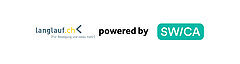 Logo von langlauf.ch mit dem Text "Für Bewegung und vieles mehr" und "powered by SWICA"